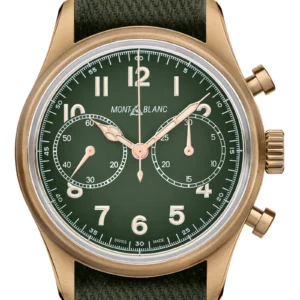 MB119908.webp MONTBLANC 1858 CHRONOGRAPHE AUTOMATIQUE 42MM BOITIER BRONZE EDIT LIMITEE N 01/1858 CADRAN KAKI CHIF