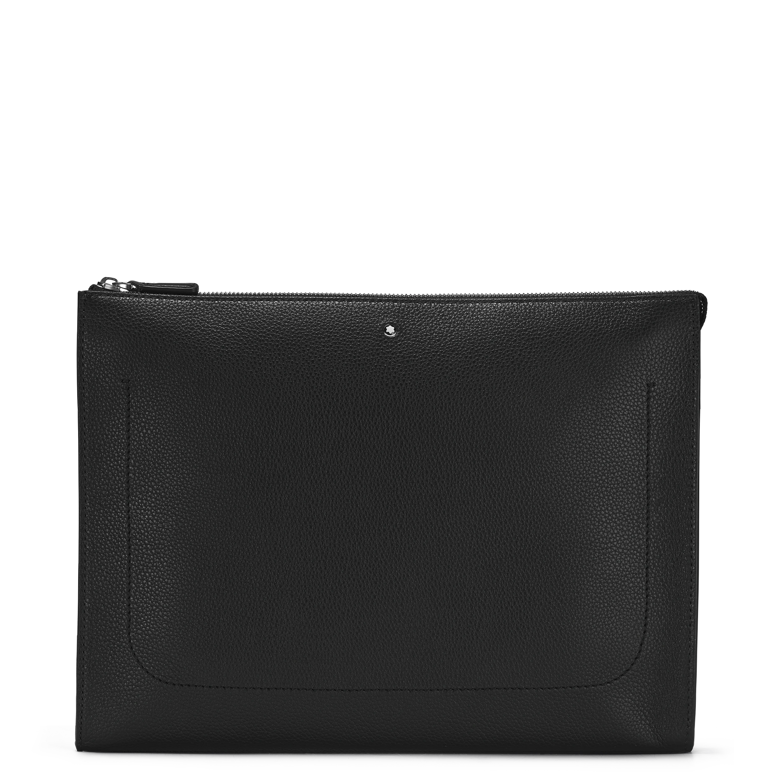 POCHETTE SOFTGRAIN CUIR NOIR