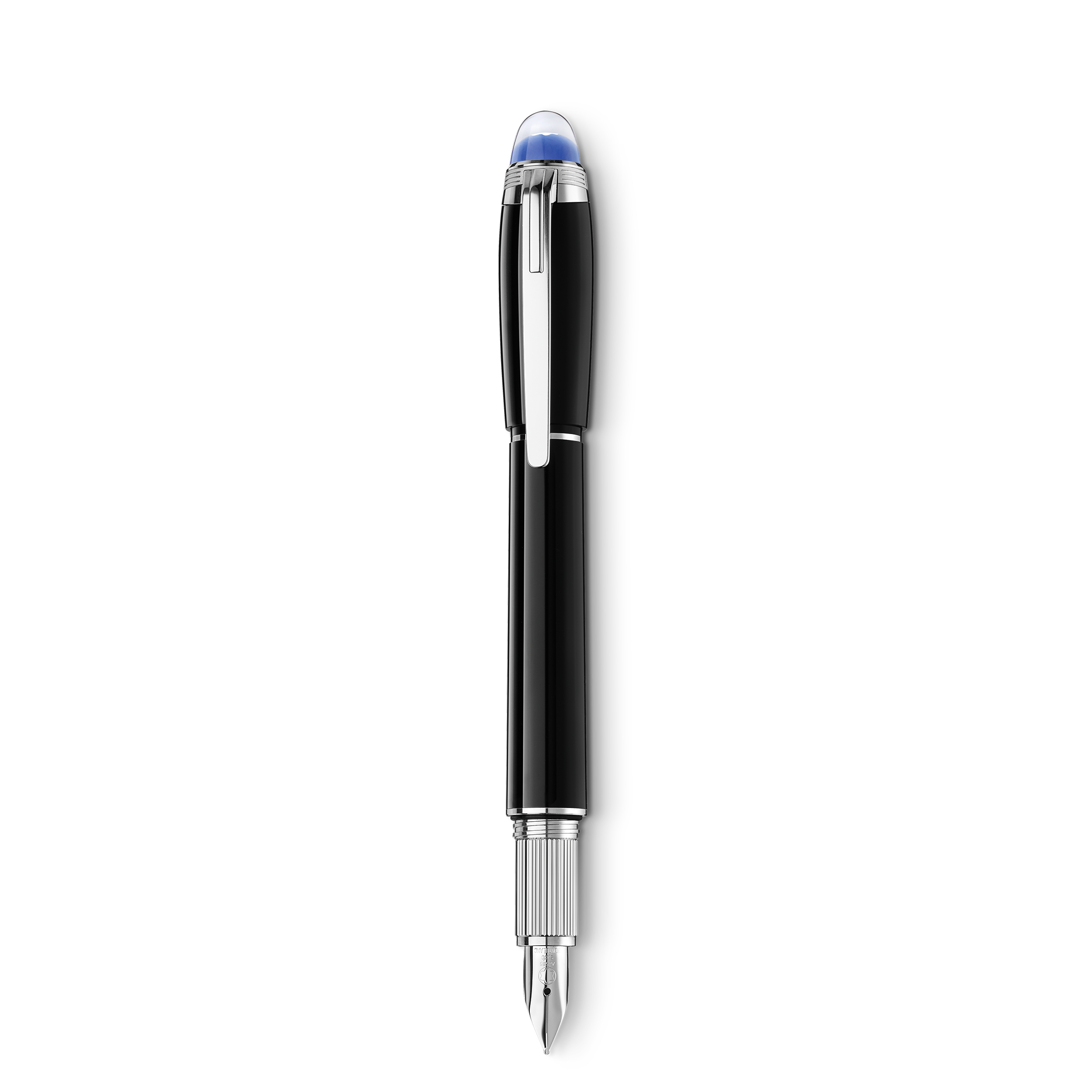 STYLO PLUME STARWALKER TAILLE F OR 14K RESINE PRECIEUSE NOIRE AVEC PISTON CONVERTIBLE