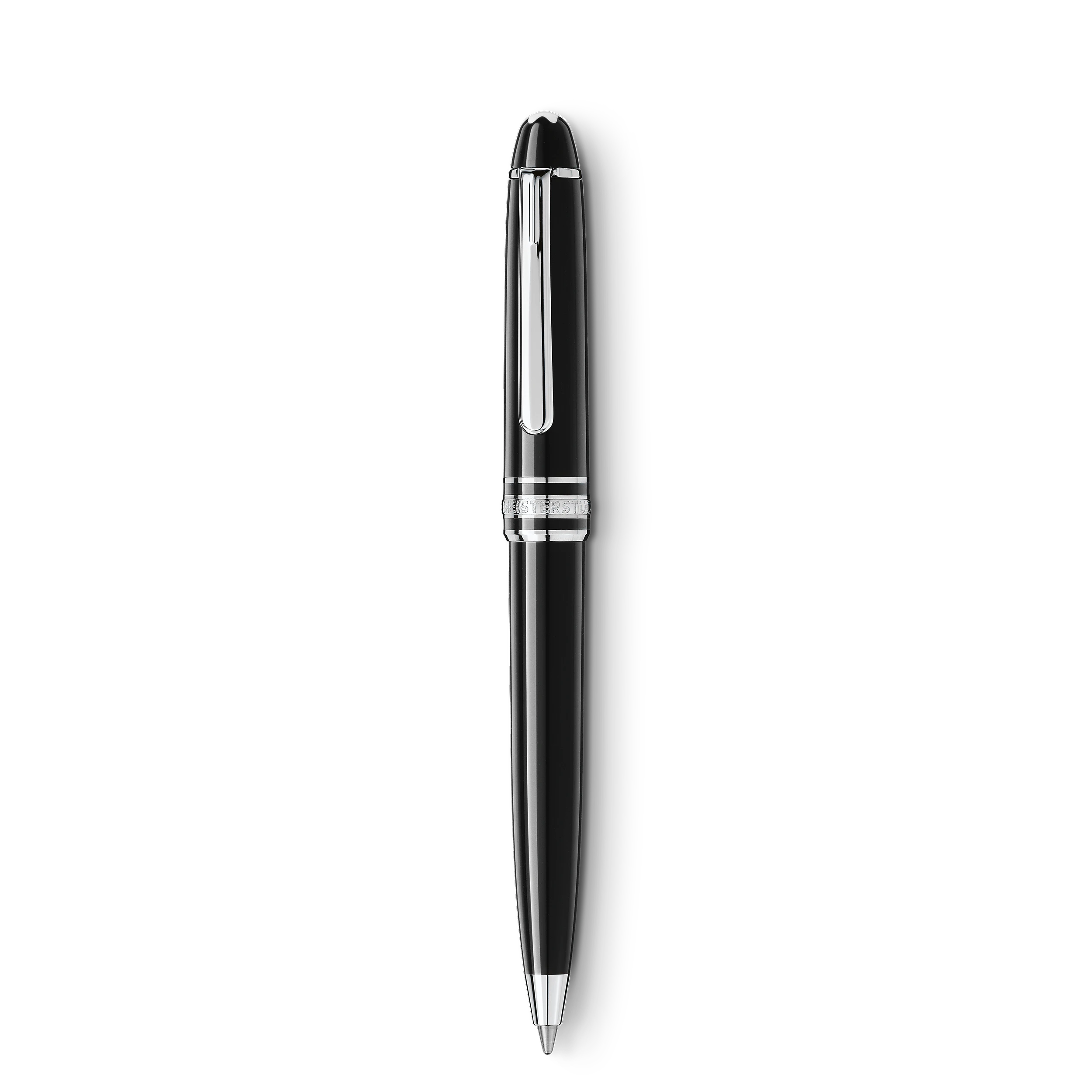 MB132472.webp STYLO BILLE 116 MEISTERSTUCK FINITION PLATINE RESINE NOIRE