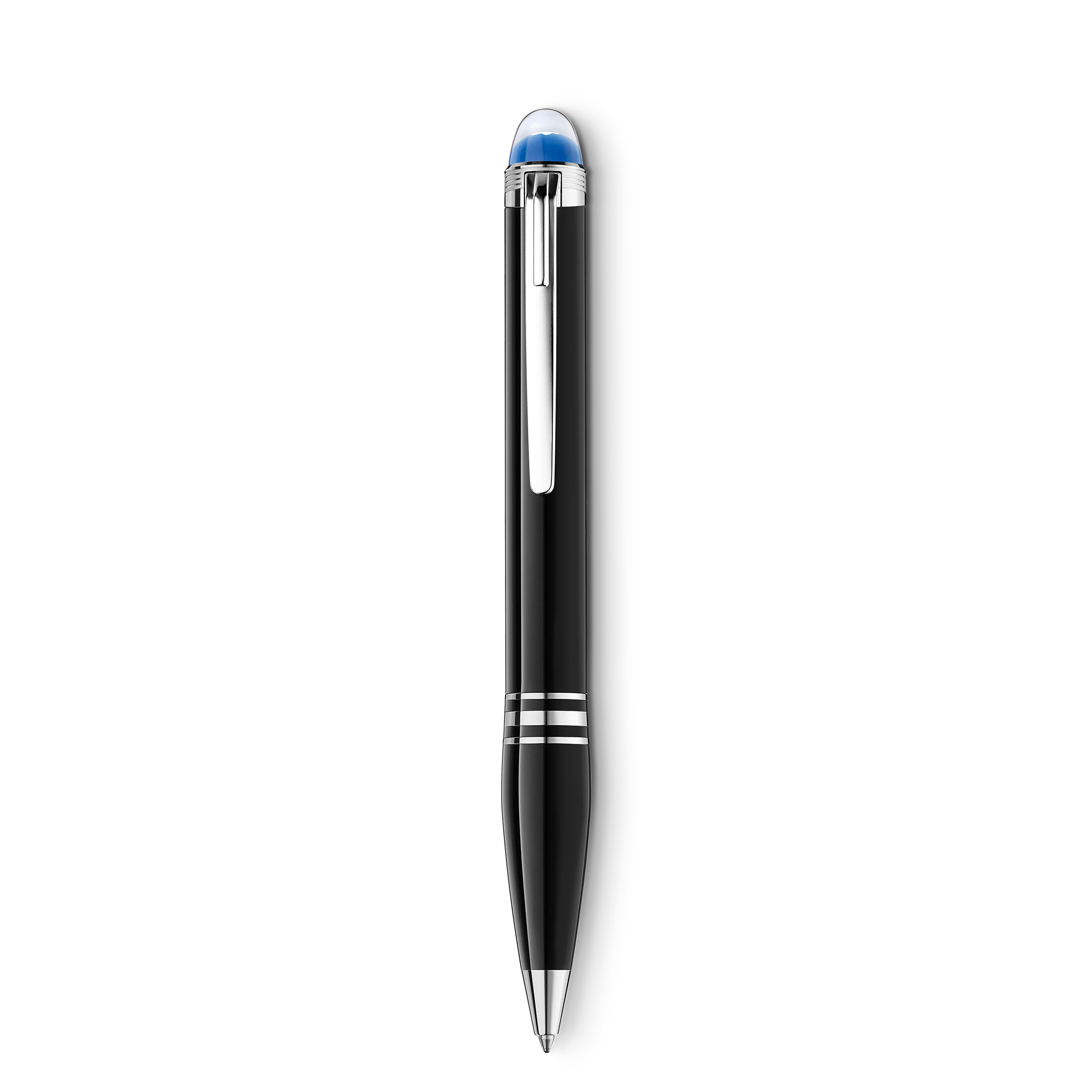 STYLO BILLE STARWALKER RESINE NOIRE FINTION PLATINE