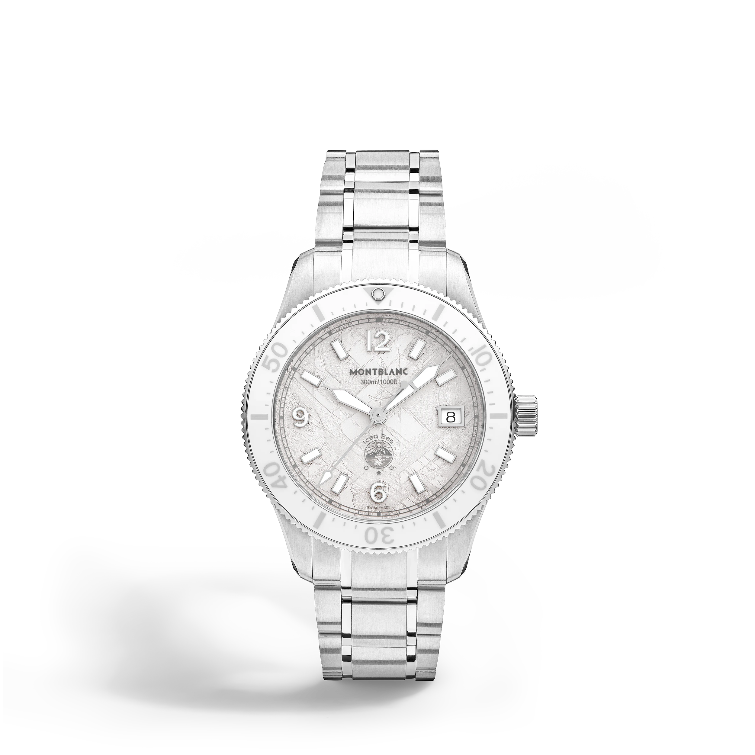 Iced Sea Automatic Date 0 Oxygen couleur blanche boîtier 38mm