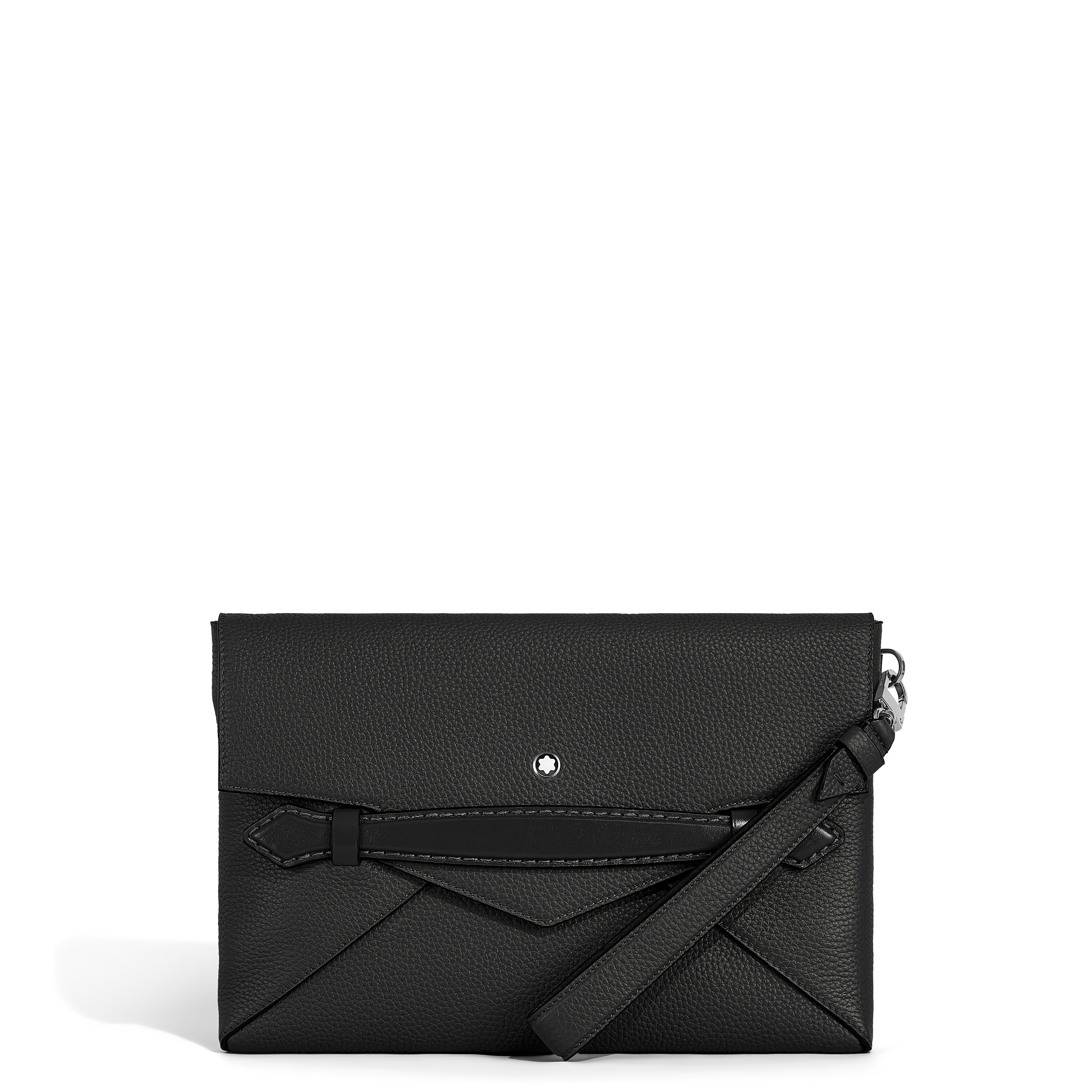 POCHETTE CUIR GRAIN COULEUR NOIR