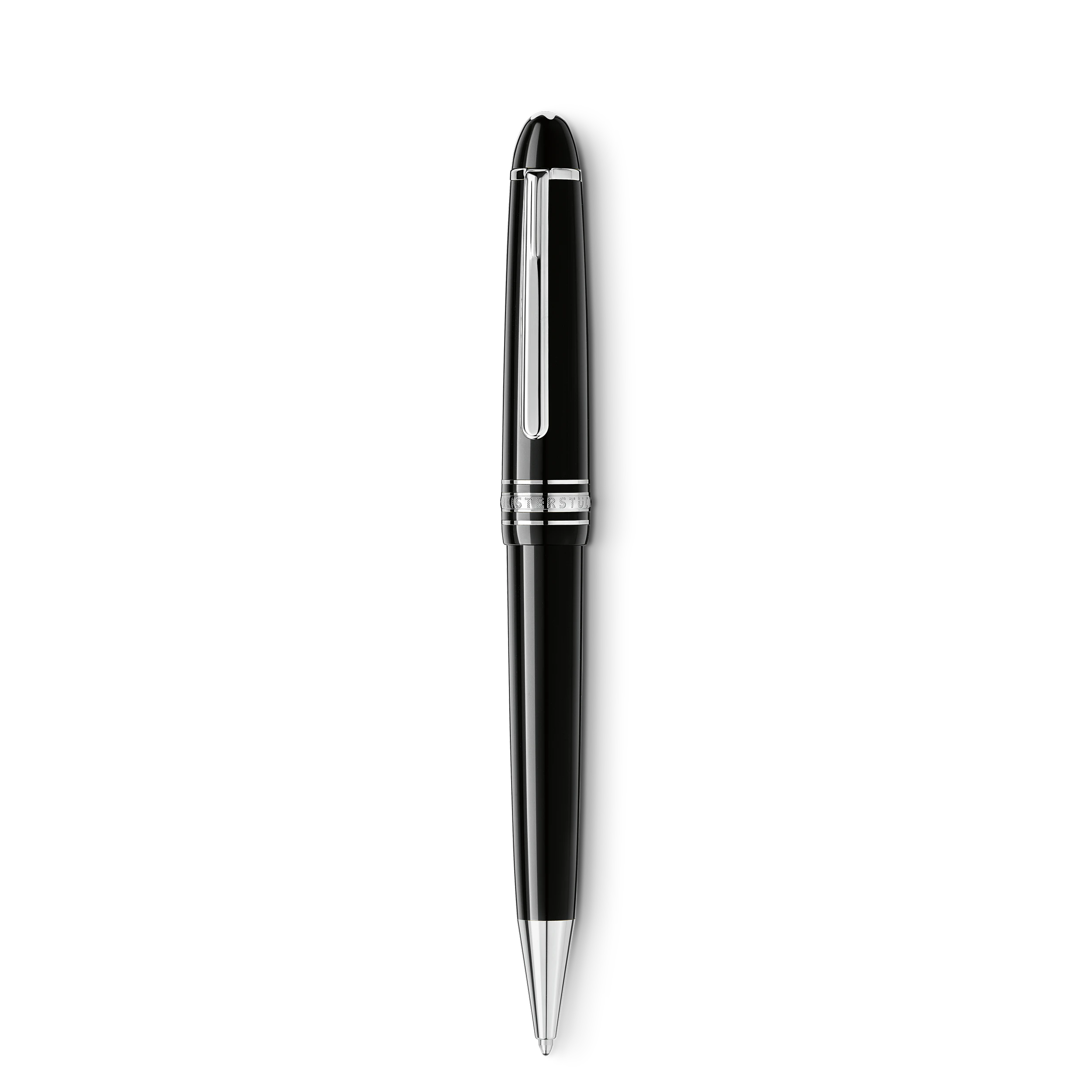 STYLO BILLE MEISTERSTUCK MIDSIZE FINITION PLATINE RESINE NOIRE