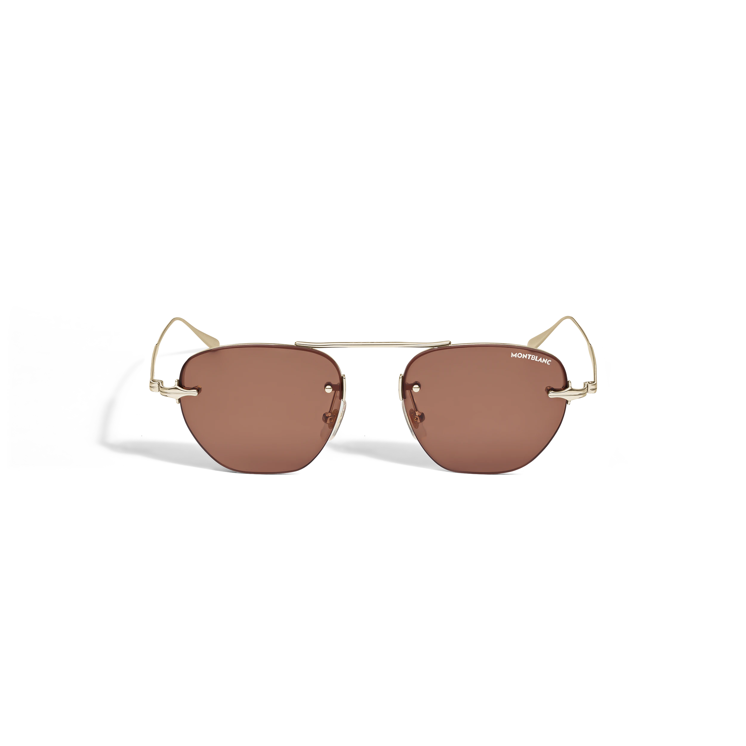 LUNETTES OVAL METAL DORE VERRES BRUNS